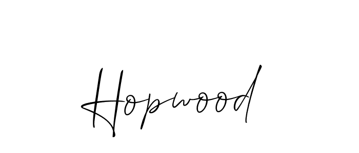 Create a beautiful signature design for name Hopwood. With this signature (Allison_Script) fonts, you can make a handwritten signature for free. Hopwood signature style 2 images and pictures png