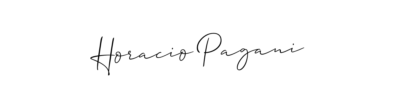 How to Draw Horacio Pagani signature style? Allison_Script is a latest design signature styles for name Horacio Pagani. Horacio Pagani signature style 2 images and pictures png