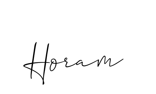 How to make Horam signature? Allison_Script is a professional autograph style. Create handwritten signature for Horam name. Horam signature style 2 images and pictures png