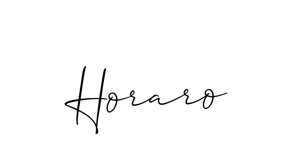 How to make Horaro signature? Allison_Script is a professional autograph style. Create handwritten signature for Horaro name. Horaro signature style 2 images and pictures png