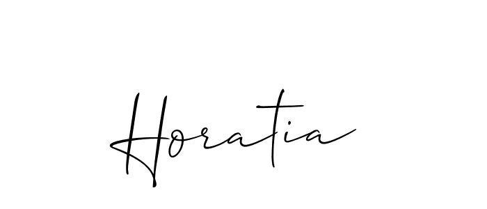 You should practise on your own different ways (Allison_Script) to write your name (Horatia) in signature. don't let someone else do it for you. Horatia signature style 2 images and pictures png