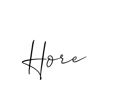 It looks lik you need a new signature style for name Hore. Design unique handwritten (Allison_Script) signature with our free signature maker in just a few clicks. Hore signature style 2 images and pictures png