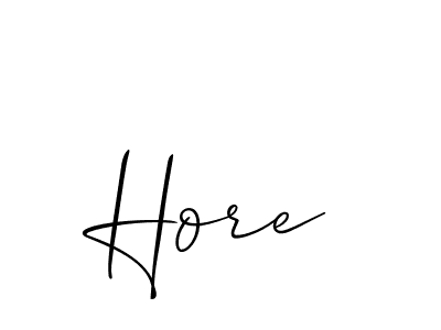 How to Draw Hore signature style? Allison_Script is a latest design signature styles for name Hore. Hore signature style 2 images and pictures png