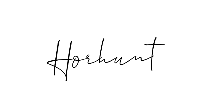 Create a beautiful signature design for name Horhunt. With this signature (Allison_Script) fonts, you can make a handwritten signature for free. Horhunt signature style 2 images and pictures png