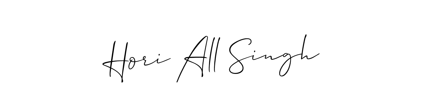 Create a beautiful signature design for name Hori All Singh. With this signature (Allison_Script) fonts, you can make a handwritten signature for free. Hori All Singh signature style 2 images and pictures png