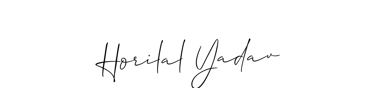The best way (Allison_Script) to make a short signature is to pick only two or three words in your name. The name Horilal Yadav include a total of six letters. For converting this name. Horilal Yadav signature style 2 images and pictures png