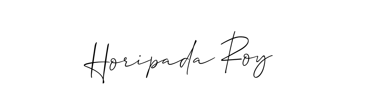 Create a beautiful signature design for name Horipada Roy. With this signature (Allison_Script) fonts, you can make a handwritten signature for free. Horipada Roy signature style 2 images and pictures png