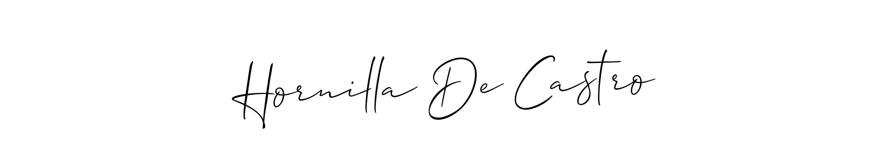 You should practise on your own different ways (Allison_Script) to write your name (Hornilla De Castro) in signature. don't let someone else do it for you. Hornilla De Castro signature style 2 images and pictures png