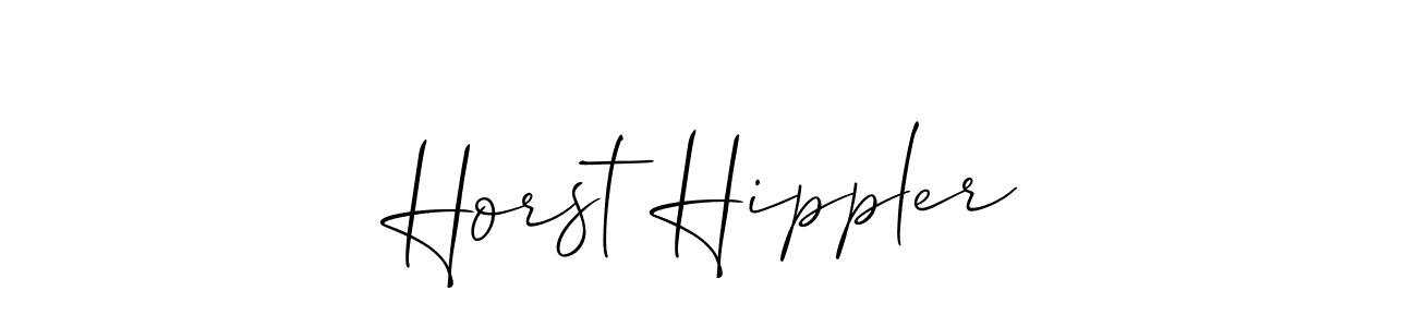 It looks lik you need a new signature style for name Horst Hippler. Design unique handwritten (Allison_Script) signature with our free signature maker in just a few clicks. Horst Hippler signature style 2 images and pictures png