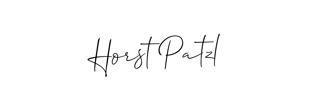 Make a beautiful signature design for name Horst Patzl. With this signature (Allison_Script) style, you can create a handwritten signature for free. Horst Patzl signature style 2 images and pictures png