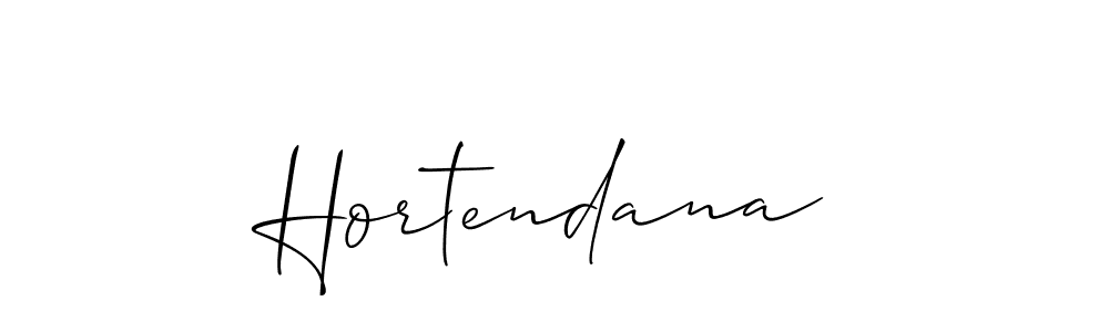 The best way (Allison_Script) to make a short signature is to pick only two or three words in your name. The name Hortendana include a total of six letters. For converting this name. Hortendana signature style 2 images and pictures png