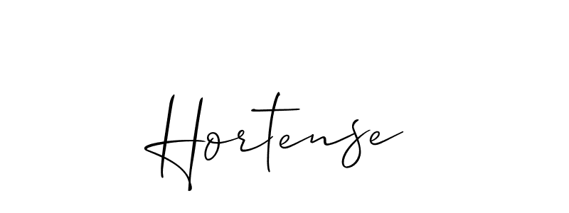 Create a beautiful signature design for name Hortense. With this signature (Allison_Script) fonts, you can make a handwritten signature for free. Hortense signature style 2 images and pictures png