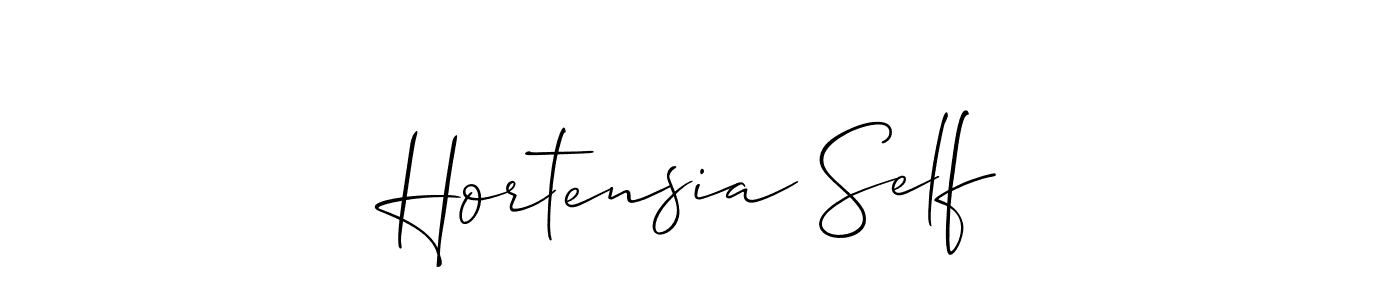 Hortensia Self stylish signature style. Best Handwritten Sign (Allison_Script) for my name. Handwritten Signature Collection Ideas for my name Hortensia Self. Hortensia Self signature style 2 images and pictures png