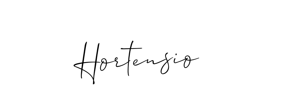 Design your own signature with our free online signature maker. With this signature software, you can create a handwritten (Allison_Script) signature for name Hortensio. Hortensio signature style 2 images and pictures png