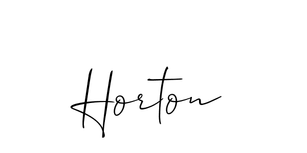 How to make Horton signature? Allison_Script is a professional autograph style. Create handwritten signature for Horton name. Horton signature style 2 images and pictures png