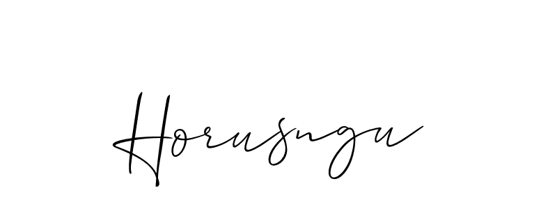 The best way (Allison_Script) to make a short signature is to pick only two or three words in your name. The name Horusngu include a total of six letters. For converting this name. Horusngu signature style 2 images and pictures png