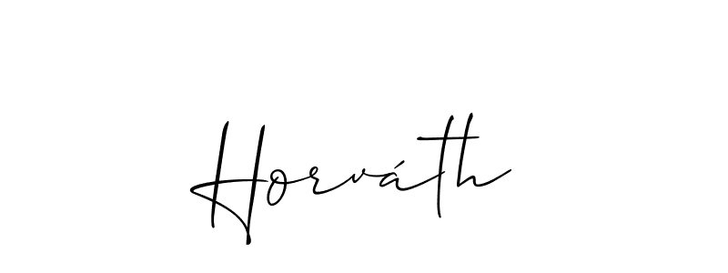 Make a beautiful signature design for name Horváth. With this signature (Allison_Script) style, you can create a handwritten signature for free. Horváth signature style 2 images and pictures png