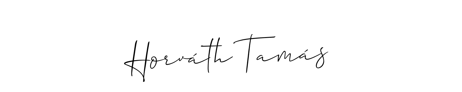 Also we have Horváth Tamás name is the best signature style. Create professional handwritten signature collection using Allison_Script autograph style. Horváth Tamás signature style 2 images and pictures png