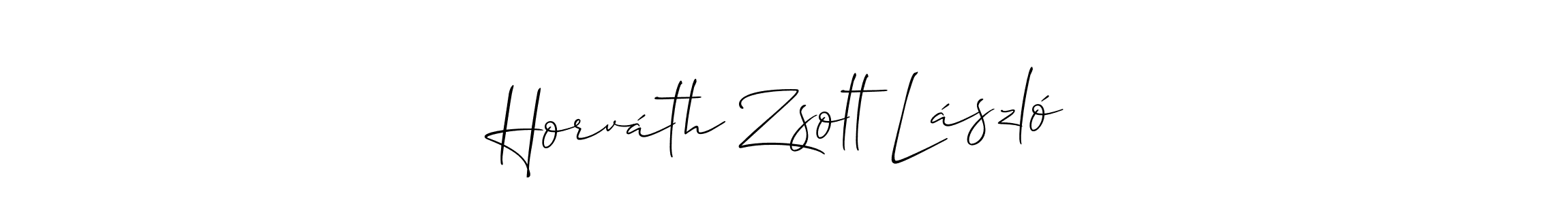 if you are searching for the best signature style for your name Horváth Zsolt László. so please give up your signature search. here we have designed multiple signature styles  using Allison_Script. Horváth Zsolt László signature style 2 images and pictures png