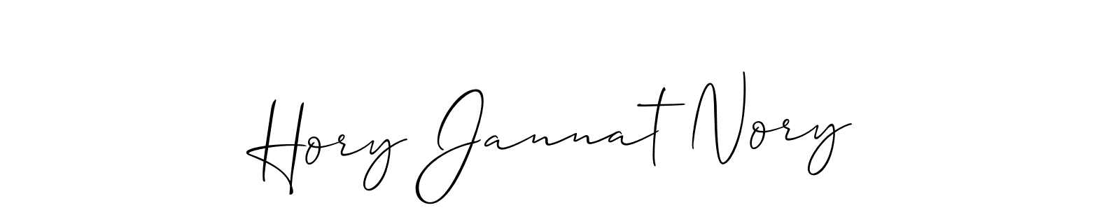 Hory Jannat Nory stylish signature style. Best Handwritten Sign (Allison_Script) for my name. Handwritten Signature Collection Ideas for my name Hory Jannat Nory. Hory Jannat Nory signature style 2 images and pictures png