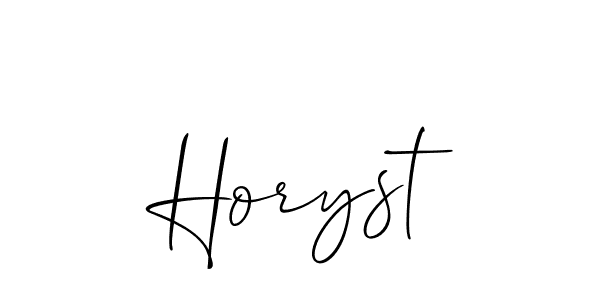 Design your own signature with our free online signature maker. With this signature software, you can create a handwritten (Allison_Script) signature for name Horyst. Horyst signature style 2 images and pictures png
