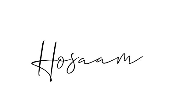 How to make Hosaam signature? Allison_Script is a professional autograph style. Create handwritten signature for Hosaam name. Hosaam signature style 2 images and pictures png