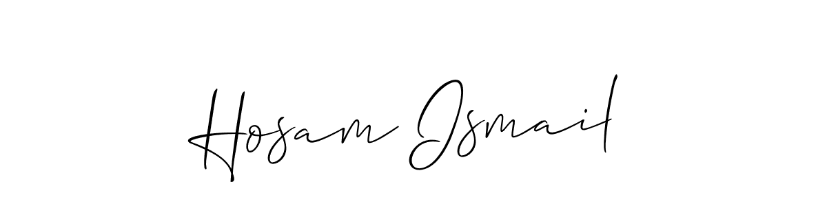 The best way (Allison_Script) to make a short signature is to pick only two or three words in your name. The name Hosam Ismail include a total of six letters. For converting this name. Hosam Ismail signature style 2 images and pictures png