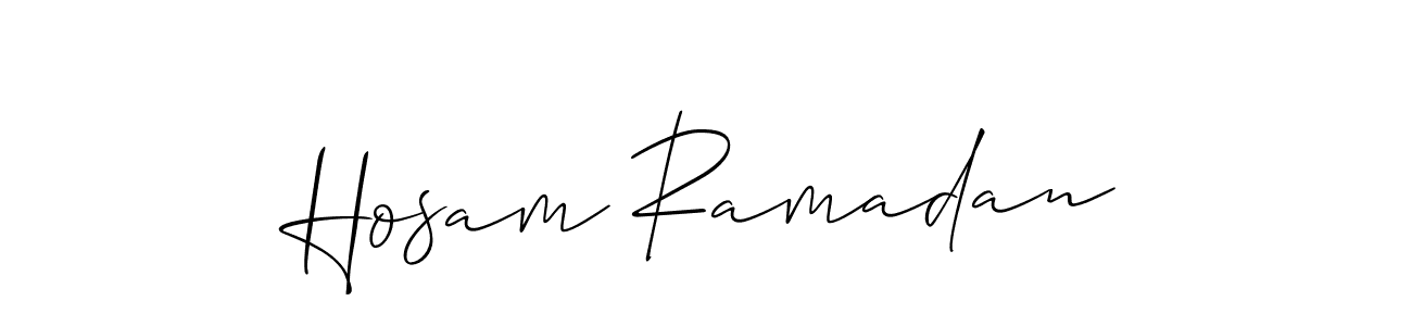 Also You can easily find your signature by using the search form. We will create Hosam Ramadan name handwritten signature images for you free of cost using Allison_Script sign style. Hosam Ramadan signature style 2 images and pictures png