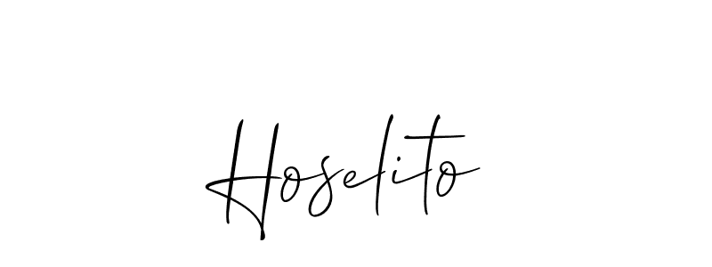 Also we have Hoselito name is the best signature style. Create professional handwritten signature collection using Allison_Script autograph style. Hoselito signature style 2 images and pictures png