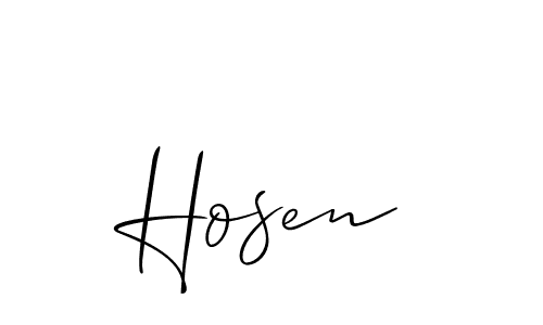 Also we have Hosen name is the best signature style. Create professional handwritten signature collection using Allison_Script autograph style. Hosen signature style 2 images and pictures png