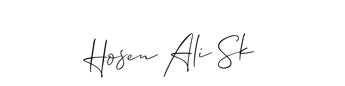Hosen Ali Sk stylish signature style. Best Handwritten Sign (Allison_Script) for my name. Handwritten Signature Collection Ideas for my name Hosen Ali Sk. Hosen Ali Sk signature style 2 images and pictures png