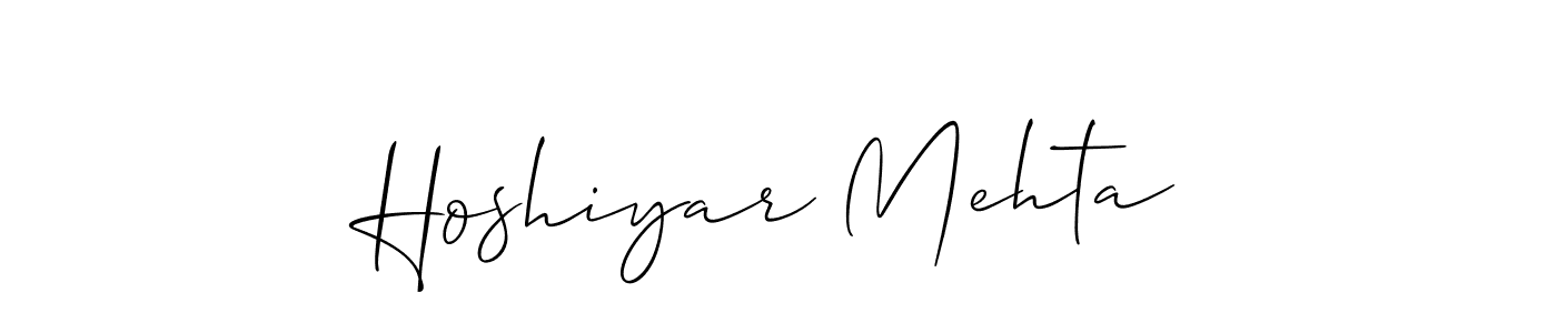 if you are searching for the best signature style for your name Hoshiyar Mehta. so please give up your signature search. here we have designed multiple signature styles  using Allison_Script. Hoshiyar Mehta signature style 2 images and pictures png