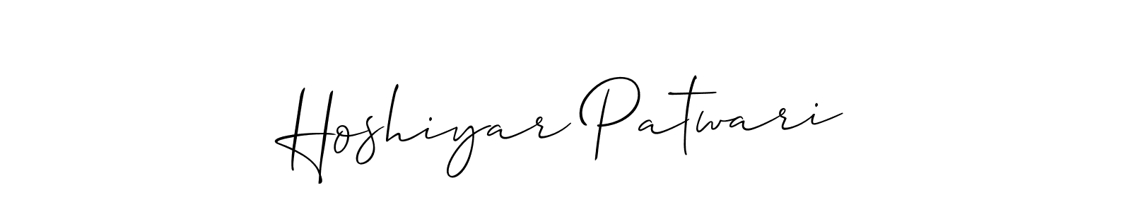 Also we have Hoshiyar Patwari name is the best signature style. Create professional handwritten signature collection using Allison_Script autograph style. Hoshiyar Patwari signature style 2 images and pictures png