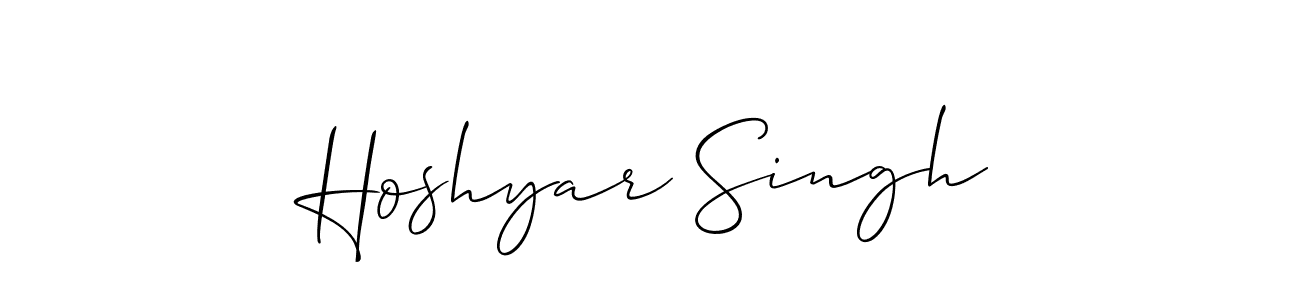 Design your own signature with our free online signature maker. With this signature software, you can create a handwritten (Allison_Script) signature for name Hoshyar Singh. Hoshyar Singh signature style 2 images and pictures png