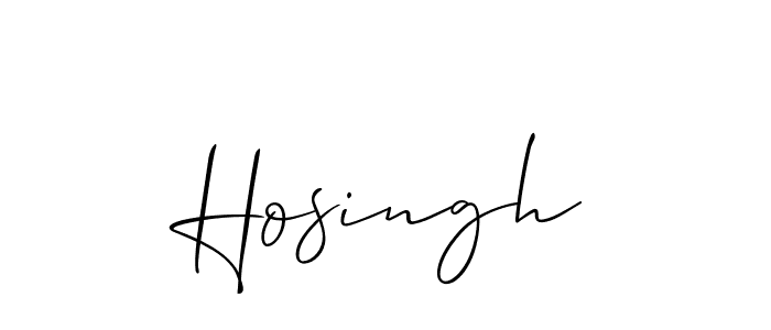 Design your own signature with our free online signature maker. With this signature software, you can create a handwritten (Allison_Script) signature for name Hosingh. Hosingh signature style 2 images and pictures png