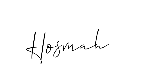 Make a beautiful signature design for name Hosmah. With this signature (Allison_Script) style, you can create a handwritten signature for free. Hosmah signature style 2 images and pictures png