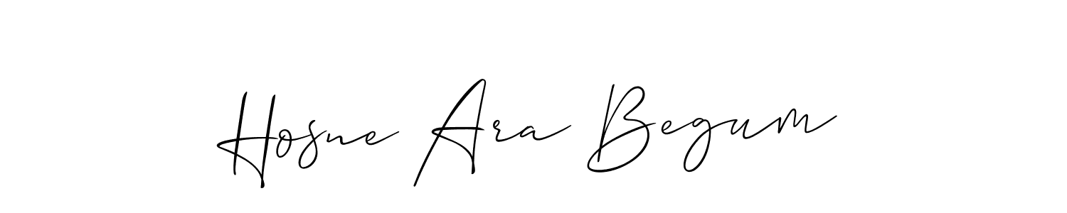 Similarly Allison_Script is the best handwritten signature design. Signature creator online .You can use it as an online autograph creator for name Hosne Ara Begum. Hosne Ara Begum signature style 2 images and pictures png