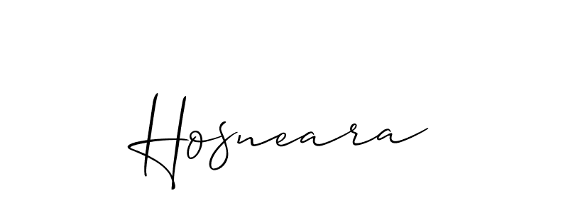 The best way (Allison_Script) to make a short signature is to pick only two or three words in your name. The name Hosneara include a total of six letters. For converting this name. Hosneara signature style 2 images and pictures png