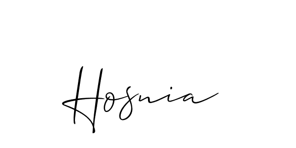 Once you've used our free online signature maker to create your best signature Allison_Script style, it's time to enjoy all of the benefits that Hosnia name signing documents. Hosnia signature style 2 images and pictures png