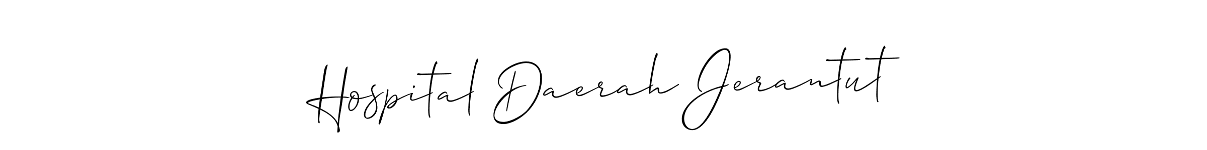 Similarly Allison_Script is the best handwritten signature design. Signature creator online .You can use it as an online autograph creator for name Hospital Daerah Jerantut. Hospital Daerah Jerantut signature style 2 images and pictures png