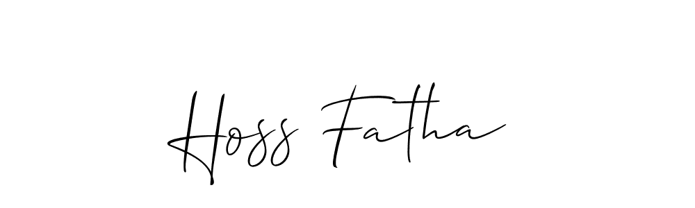 You should practise on your own different ways (Allison_Script) to write your name (Hoss Fatha) in signature. don't let someone else do it for you. Hoss Fatha signature style 2 images and pictures png