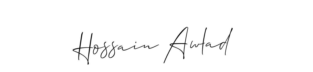 Also we have Hossain Awlad name is the best signature style. Create professional handwritten signature collection using Allison_Script autograph style. Hossain Awlad signature style 2 images and pictures png