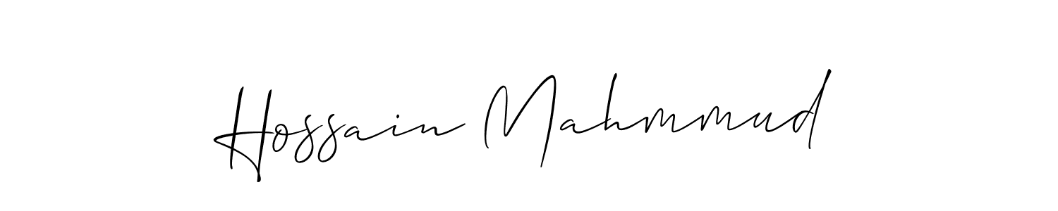 Use a signature maker to create a handwritten signature online. With this signature software, you can design (Allison_Script) your own signature for name Hossain Mahmmud. Hossain Mahmmud signature style 2 images and pictures png