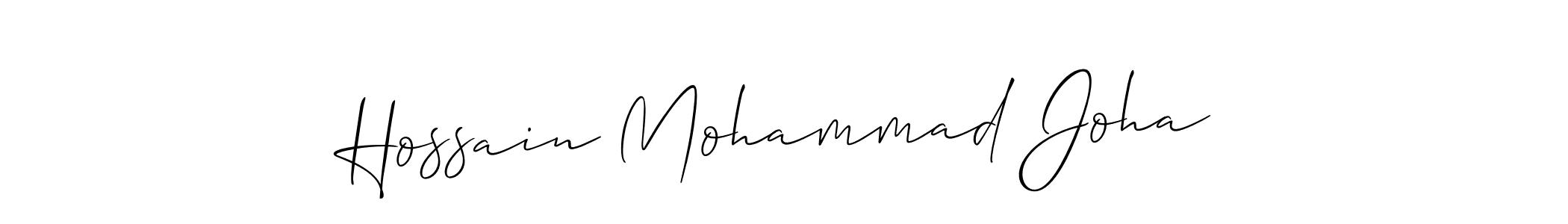 Similarly Allison_Script is the best handwritten signature design. Signature creator online .You can use it as an online autograph creator for name Hossain Mohammad Joha. Hossain Mohammad Joha signature style 2 images and pictures png