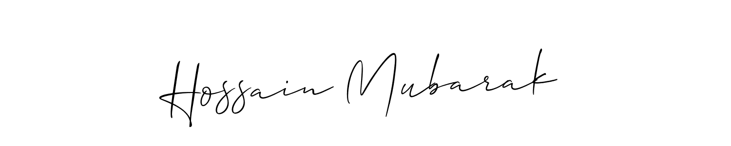 Use a signature maker to create a handwritten signature online. With this signature software, you can design (Allison_Script) your own signature for name Hossain Mubarak. Hossain Mubarak signature style 2 images and pictures png