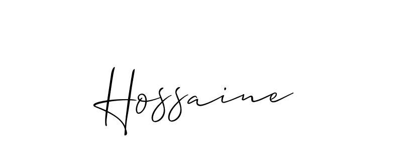 Make a beautiful signature design for name Hossaine. With this signature (Allison_Script) style, you can create a handwritten signature for free. Hossaine signature style 2 images and pictures png