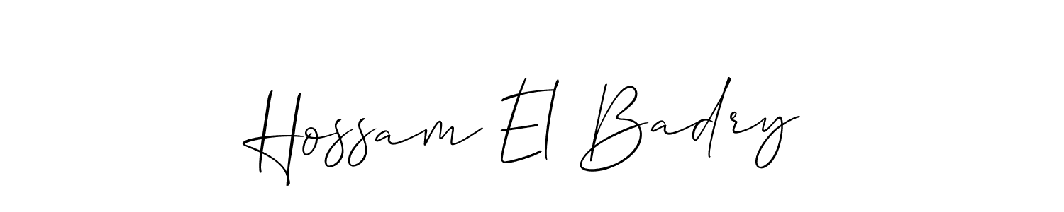 This is the best signature style for the Hossam El Badry name. Also you like these signature font (Allison_Script). Mix name signature. Hossam El Badry signature style 2 images and pictures png