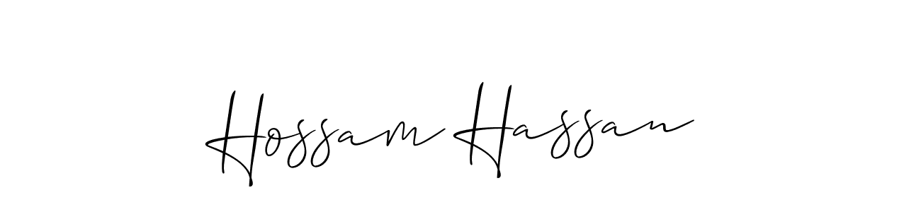 You should practise on your own different ways (Allison_Script) to write your name (Hossam Hassan) in signature. don't let someone else do it for you. Hossam Hassan signature style 2 images and pictures png