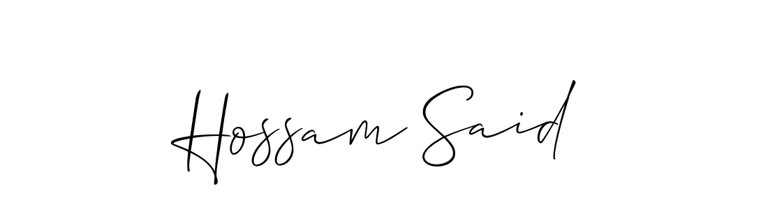 How to Draw Hossam Said signature style? Allison_Script is a latest design signature styles for name Hossam Said. Hossam Said signature style 2 images and pictures png