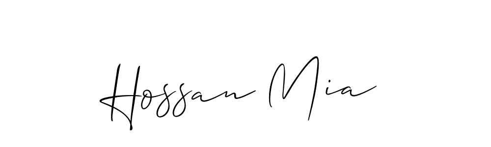 Design your own signature with our free online signature maker. With this signature software, you can create a handwritten (Allison_Script) signature for name Hossan Mia. Hossan Mia signature style 2 images and pictures png